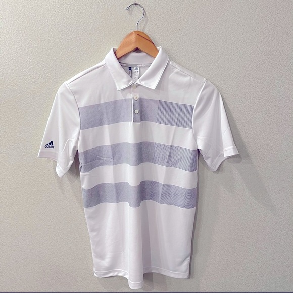 adidas Shirts & Tops Adidas Youth Stripe White Golf Polo Poshmark